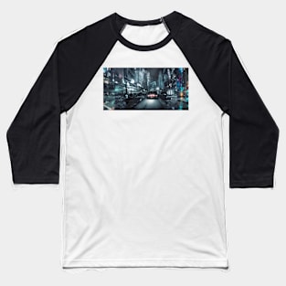 cyber futuristic punk style city Baseball T-Shirt